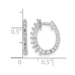 14k White Diamond Hinged Hoop Earring Mountings - Image 3