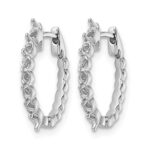 14k White Gold Diamond Hinged Hoop Earring Mountings - Image 2