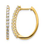 14k 3/4 carat Lab Grown Diamond VS/SI+ G+ Complete Hinged Hoop Earrings