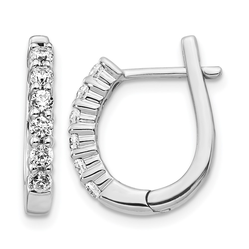 EM5418-050-WA.jpg 14k White Gold Diamond Hinged Hoop Earrings - Image 1