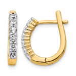 14k 1/2 carat Lab Grown Diamond VS/SI+ G+ Complete Hinged Hoop Earrings