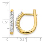 14k Diamond Hinged Hoop Earrings - Image 4