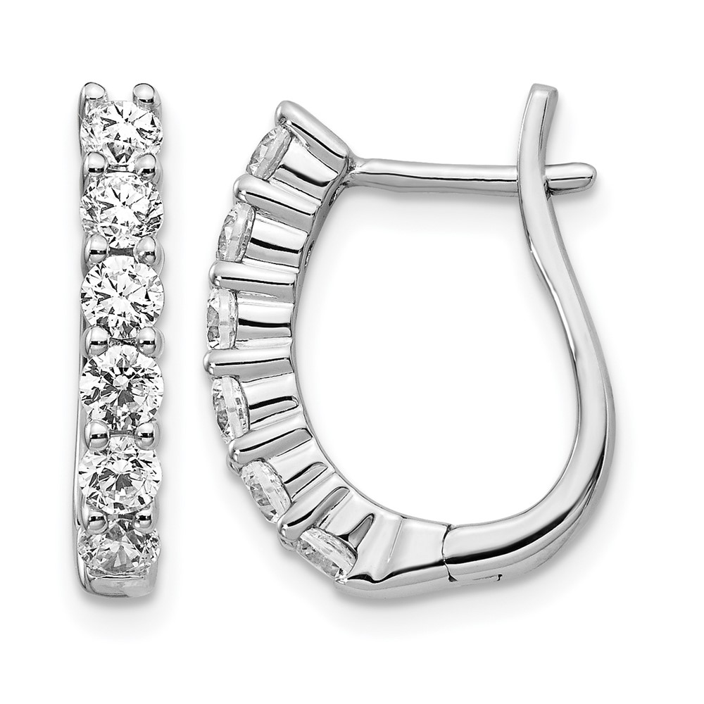 EM5419-100-WA-1.jpg 14k White Gold Diamond Hinged Hoop Earrings - Image 1