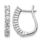 14k White Gold 1 carat Lab Grown Diamond VS/SI+ G+ Complete Hinged Hoop Earrings