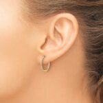 14k Diamond In/Out Hinged Hoop Earrings - Image 3