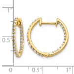 14k Diamond In/Out Hinged Hoop Earrings - Image 4