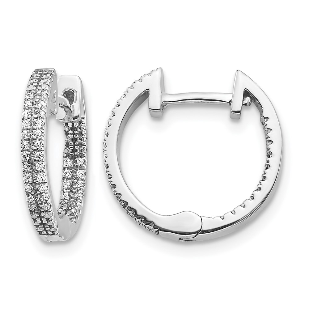 EM5428-020-WA.jpg 14k White Gold In/Out Diamond Hinged Hoop Earrings - Image 1
