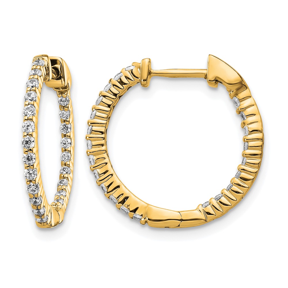 EM5430-050-1YA.jpg 10k Gold Polished Diamond In/Out Hinged Hoop Earrings - Image 1