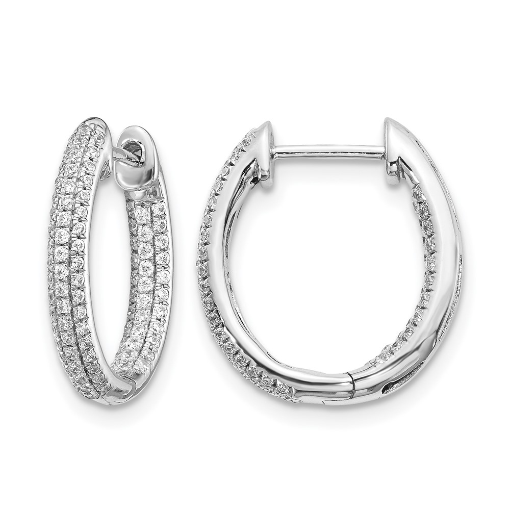 EM5438-062-1WA.jpg 10k White Gold Diamond In/Out Hinged Hoop Earrings - Image 1