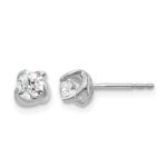14k White Gold 1/2 carat Diamond Fancy Twist Post Earrings