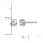 14k White Gold 1/2 carat Diamond Fancy Twist Post Earrings - Image 4