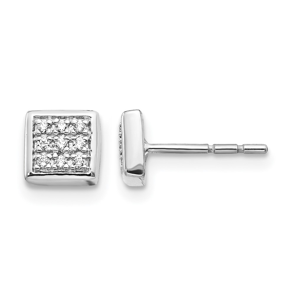 EM5471-010-1WA.jpg 10k White Gold Diamond Post Earrings - Image 1
