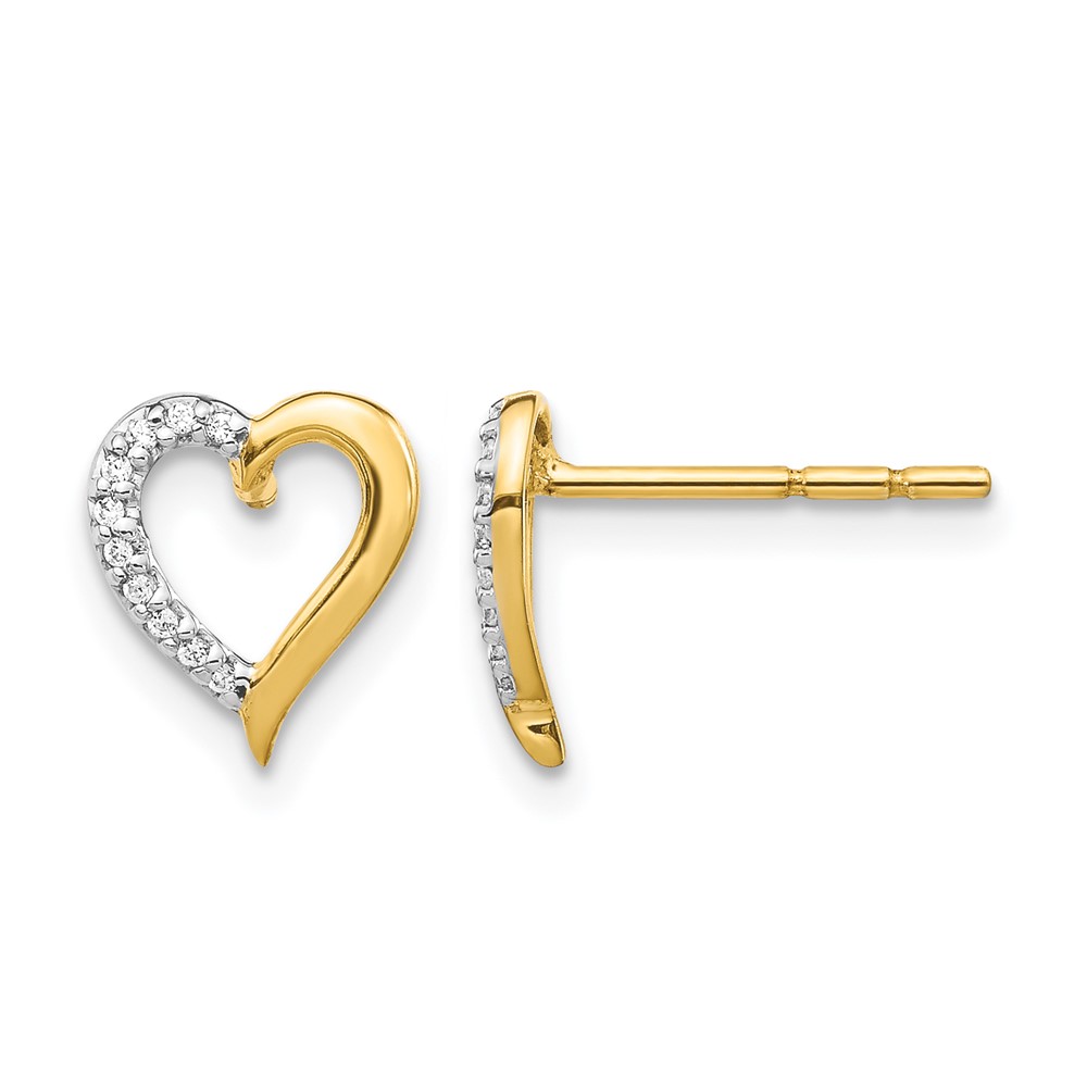 EM5521-005-YA.jpg 14k Diamond Heart Earrings - Image 1