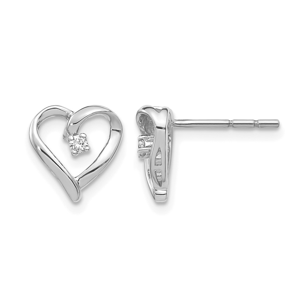 EM5522-005-WA.jpg 14k White Gold AA Diamond Heart Earrings - Image 1