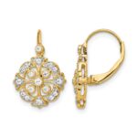 10k Diamond Leverback Earrings