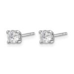 14k White Gold 1/2 carat Lab Grown Diamond VS/SI+ G+ Post Earrings - Image 2