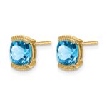 14k Blue Topaz Post Earrings - Image 2