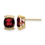 14k Garnet Post Earrings