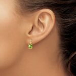 14k Peridot and Diamond Earrings - Image 3