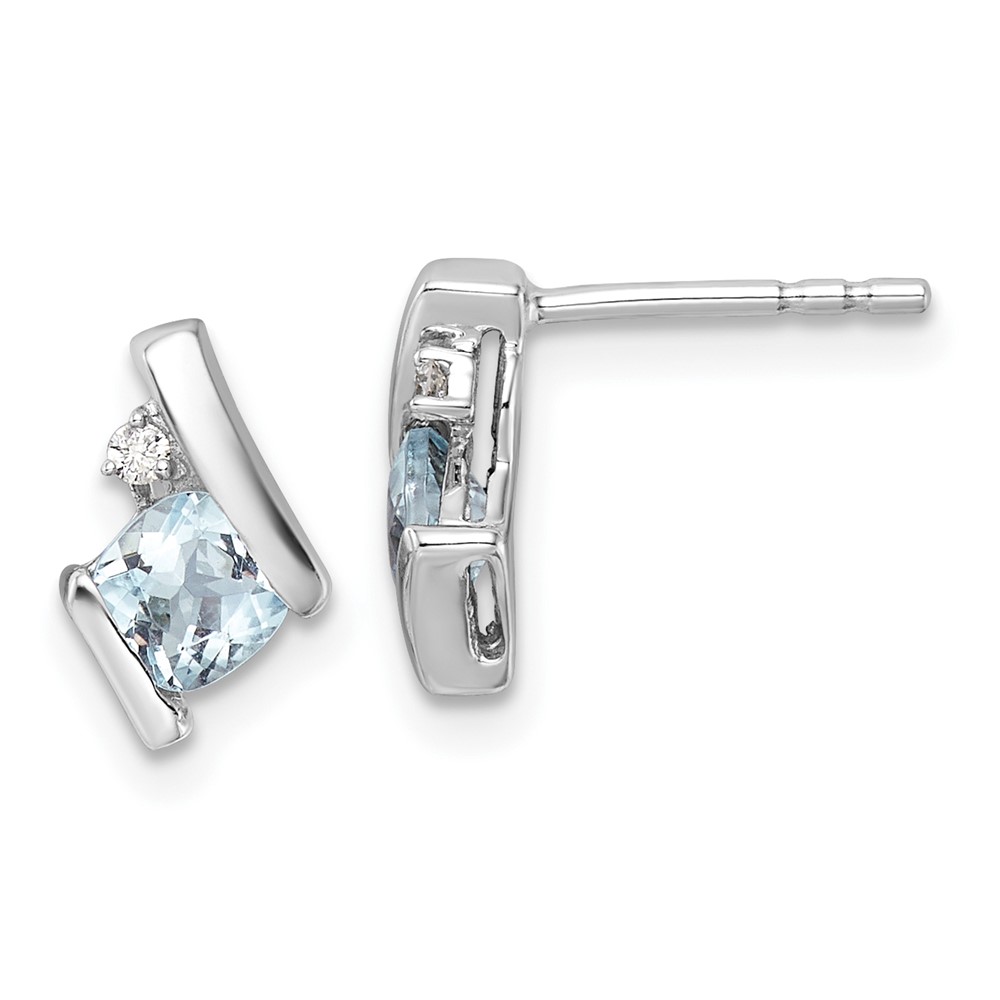 EM7398-AQ-003-1WA.jpg 10k White Gold Cushion Aquamarine and Diamond Earrings - Image 1