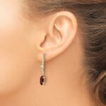 14k 1/2 carat Lab Grown Diamond VS/SI+ G+ and Lab Created Ruby Earring Jackets - Image 3