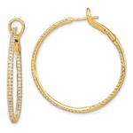 14k 1 carat Lab Grown Diamond VS/SI+ G+ Complete In and Out Hoop Earrings