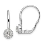 14k White Gold 3/4 carat Lab Grown Diamond VS/SI+ G+ Complete Drop Leverback Earrings