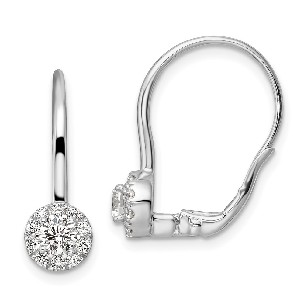 EM8186-075-WAA.jpg 14k White Gold 3/4 carat Lab Grown Diamond VS/SI+ G+ Complete Drop Leverback Earrings - Image 1