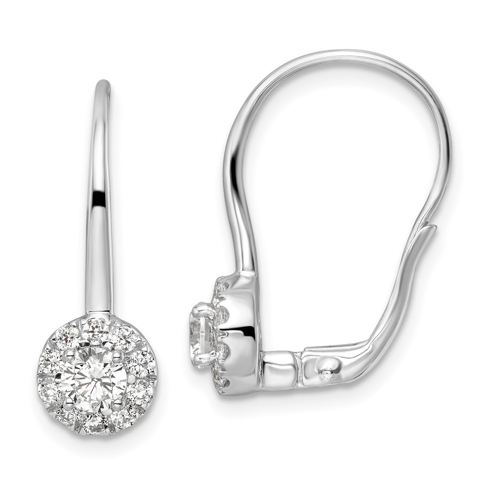 EM8186-100-WAA.jpg 14k White Gold 1 carat Lab Grown Diamond VS/SI+ G+ Complete Drop Leverback Earrings - Image 1