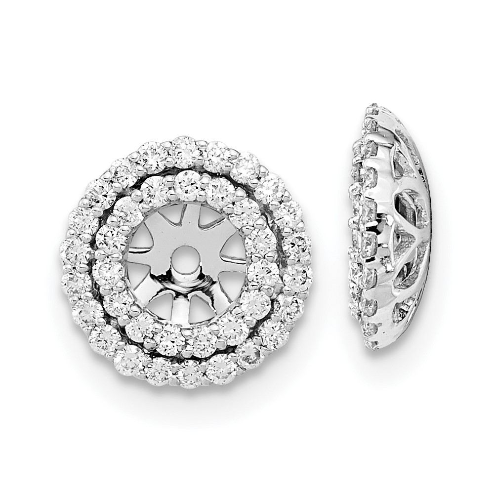 EM8576-037-WA.jpg 14k White Gold 3/8 carat Diamond Double Circle Earring Jackets - Image 1