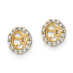 14k 1/10 carat Diamond Circle Earring Jackets - Image 2