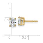 14k 1 carat Lab Grown Diamond VS/SI+ G+ Complete Oval Four Prong Stud Earrings - Image 4