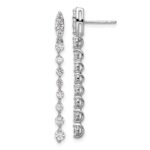 14k White Gold 1 carat Lab Grown Diamond VS/SI+ G+ Complete Dangle Post Earrings