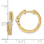 14k 1/3 carat Lab Grown Diamond VS/SI+ G+ Complete Fashion Hinged Hoop Earrings - Image 4