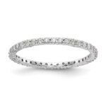 14k White Gold 1/2 carat Lab Grown Diamond VS/SI+ G+ Complete Size 4 Shared Prong Eternity Band