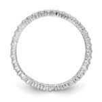14k White Gold 1/2 carat Lab Grown Diamond VS/SI+ G+ Complete Size 4.5 Shared Prong Eternity Band - Image 2