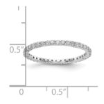 14k White Gold 1/2 carat Lab Grown Diamond VS/SI+ G+ Complete Size 4 Shared Prong Eternity Band - Image 3