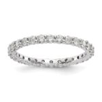 14k White Gold 1 carat Lab Grown Diamond VS/SI+ G+ Complete Size 6 Shared Prong Eternity Band