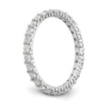 14k White Gold 1 carat Lab Grown Diamond VS/SI+ G+ Complete Size 4.5 Shared Prong Eternity Band - Image 6