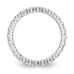 14k White Gold 1 1/2 carat Lab Grown Diamond VS/SI+ G+ Complete Size 7 Shared Prong Eternity Band - Image 2