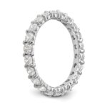14k White Gold 2 carat Lab Grown Diamond VS/SI+ G+ Complete Size 5.5 Shared Prong Eternity Band - Image 4
