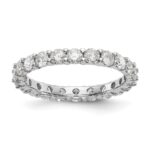 14k White Gold 2 carat Lab Grown Diamond VS/SI+ G+ Complete Size 9 Shared Prong Eternity Band