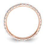 True Origin 14K Rose Gold 1/2 carat Lab Grown Diamond VS+ F+ Size 4 Complete Eternity Band - Image 2