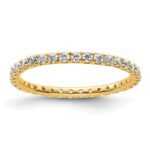True Origin 14K Yellow Gold 1/2 carat Lab Grown Diamond VS+ F+ Size 6.5 Complete Eternity Band