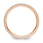 14k Rose Gold 1/2 carat Lab Grown Diamond VS/SI+ G+ Complete Size 4.5 Shared Prong Eternity Band - Image 2
