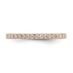 14k Rose Gold 1/2 carat Lab Grown Diamond VS/SI+ G+ Complete Size 8 Shared Prong Eternity Band - Image 5