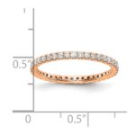 14k Rose Gold 1/2 carat Lab Grown Diamond VS/SI+ G+ Complete Size 7 Shared Prong Eternity Band - Image 3