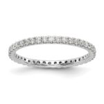 True Origin 14K White Gold 1/2 carat Lab Grown Diamond VS+ F+ Size 9 Complete Eternity Band