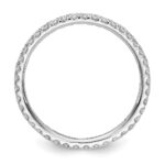 True Origin 14K White Gold 1/2 carat Lab Grown Diamond VS+ F+ Size 7 Complete Eternity Band - Image 2