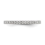 14k White Gold 1/2 carat Lab Grown Diamond VS/SI+ G+ Complete Size 9 Shared Prong Eternity Band - Image 5